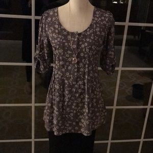 Anthropologie flowered tunic